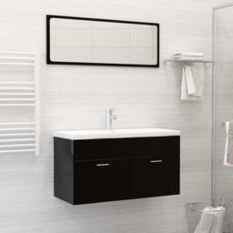 Berkfield Home Built-in Basin with Faucet 91x39x18 cm Ceramic White - Size: 91 x 39 x 18 cm