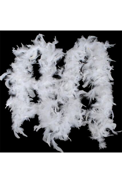 H&O Direct 2m Christmas White Feather Garland for Christmas Tree Bouquet Decoration - image 1