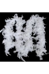 H&O Direct 2m Christmas White Feather Garland for Christmas Tree Bouquet Decoration - thumbnail 1