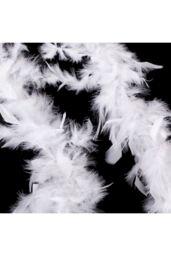 H&O Direct 2m Christmas White Feather Garland for Christmas Tree Bouquet Decoration - thumbnail 5