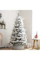 H&O Direct 2m Christmas White Feather Garland for Christmas Tree Bouquet Decoration - thumbnail 3