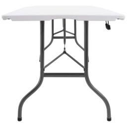 Berkfield Home Folding Garden Table White 180x72x72 cm HDPE - Size: 180 x 72 x 72 cm - thumbnail 3