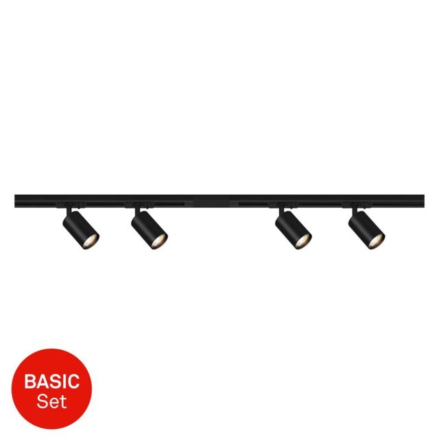 BRILONER Black Starter Set 4xGU10 Max 9W Requires Bulb LED Rail System - image 1