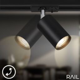 BRILONER Black Starter Set 4xGU10 Max 9W Requires Bulb LED Rail System - thumbnail 8