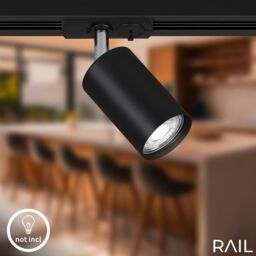 BRILONER Black Starter Set 4xGU10 Max 9W Requires Bulb LED Rail System - thumbnail 3