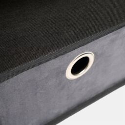 OHS Storage Cube Unit 6 Draw Ottoman Space Saving Velvet Chest Shoe Organiser in Charcoal - thumbnail 8