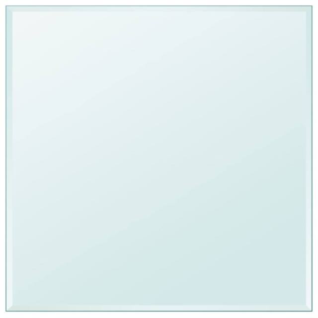 Berkfield Home Table Top Tempered Glass Square 700x700 mm in Clear - image 1