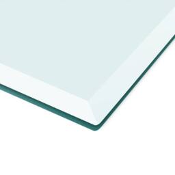 Berkfield Home Table Top Tempered Glass Square 700x700 mm in Clear - thumbnail 3