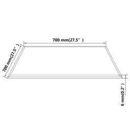 Berkfield Home Table Top Tempered Glass Square 700x700 mm in Clear - thumbnail 4