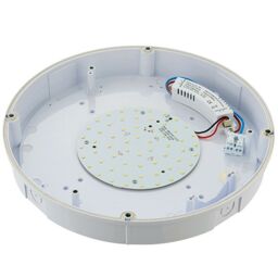 Loops Round LED Bulkhead Ceiling Light 12W Cool White IP65 Gloss White Bathroom Lamp - thumbnail 3