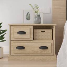Berkfield Home Bedside Cabinet Sonoma Oak 60x39x45 cm in Brown - Size: 60 x 39 x 45 cm - thumbnail 1