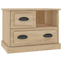 Berkfield Home Bedside Cabinet Sonoma Oak 60x39x45 cm in Brown - Size: 60 x 39 x 45 cm - thumbnail 2