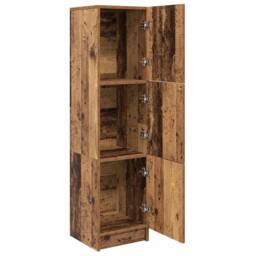 Berkfield Home Brown Sideboard Old wood Wood veneer Compact Brown Sideboard - thumbnail 5