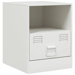 Berkfield Home Bedside Cabinet White 34.5x39x44 cm Steel - thumbnail 7