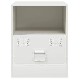 Berkfield Home Bedside Cabinet White 34.5x39x44 cm Steel - thumbnail 6