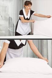 Neel Blue 300TC White Satin Stripe Pillow Cases with Zip Closure, 50cm x 75cm, Pack of 2 - Size: 50 cm x 75 cm - thumbnail 5