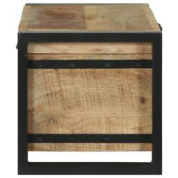 Berkfield Home Storage Chests 60x30x30cm Solid Mango Wood & Metal in Brown - Size: 60 x 30 x 30 cm - thumbnail 6