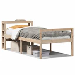 Berkfield Home Senior Bed with Headboard without Mattress 75x190 cm Small Single in Brown - thumbnail 2