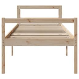 Berkfield Home Senior Bed with Headboard without Mattress 75x190 cm Small Single in Brown - thumbnail 4