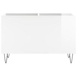Berkfield Home Record Cabinet High Gloss White 74.5x38x48 cm Engineered Wood - thumbnail 4