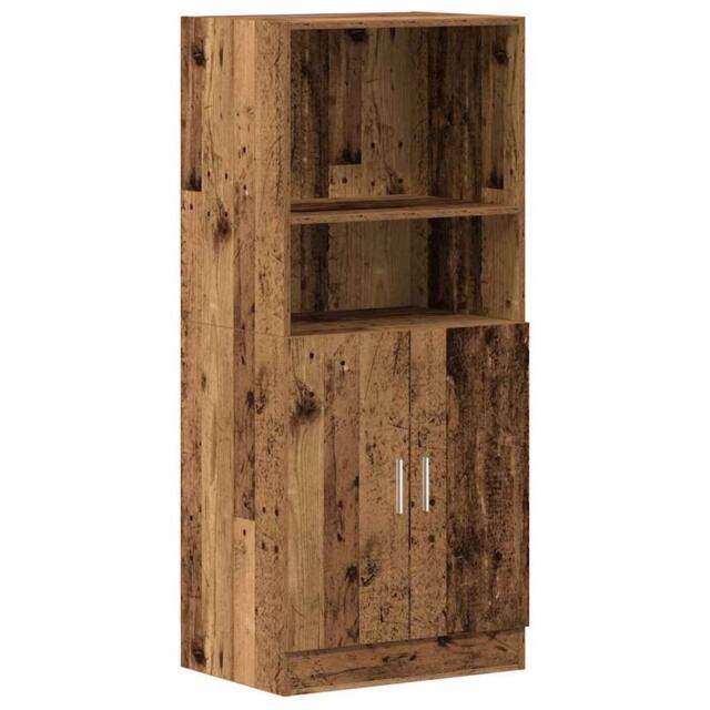 Berkfield Home Kitchen Cabinet Old Wood 57x41.5x131.5 cm Engineered Wood in Brown - image 1