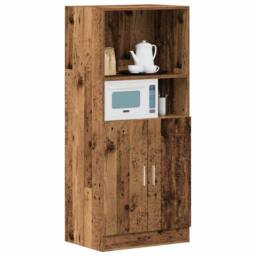 Berkfield Home Kitchen Cabinet Old Wood 57x41.5x131.5 cm Engineered Wood in Brown - thumbnail 3