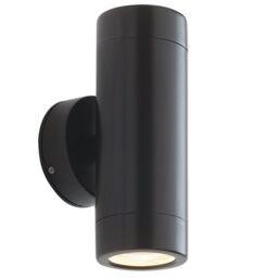 Loops Up & Down Twin Outdoor IP65 Wall Light - 2 x 7W LED GU10 - Satin Black