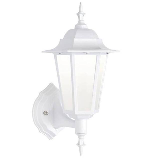 Netlighting Evesham Integrated LED 1 Light Outdoor Wall Lantern Matt White Textured Frosted IP44 - image 1