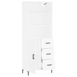 Berkfield Home Highboard White 69.5x34x180 cm Engineered Wood - thumbnail 4