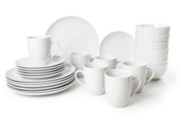 simpa White Porcelain Dinnerware Set - Size: 24 Pack - thumbnail 1