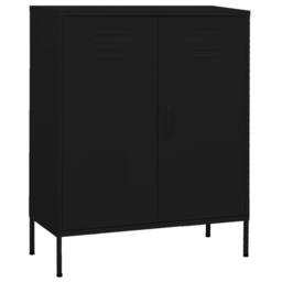 Berkfield Home Storage Cabinet Black 80x35x101.5 cm Steel