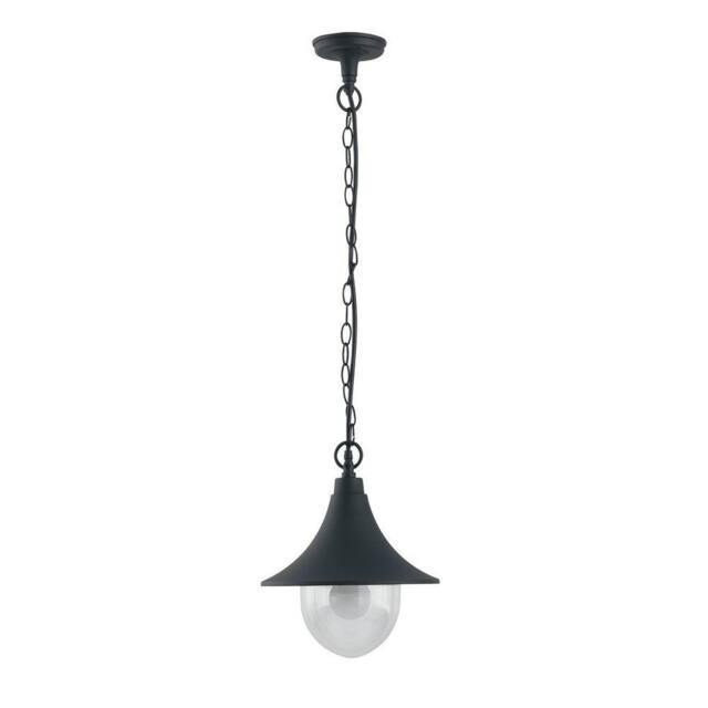 Netlighting PAVIA Outdoor Pendant Ceiling Light Black IP44 26cm