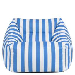 icon Natalia Stripe Soft Woven Kyoto Armchair Bean Bag in Cobalt - thumbnail 1
