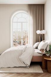 1951 'Luxury 400 Thread Count' Cotton Sateen Flat Sheet in Off-White - Size: Double Flat - thumbnail 3