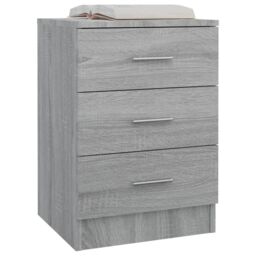 Berkfield Home Bedside Cabinets 2 pcs Grey Sonoma 38x35x56 cm Engineered Wood - Size: 38 x 35 x 56 cm - thumbnail 4
