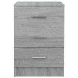 Berkfield Home Bedside Cabinets 2 pcs Grey Sonoma 38x35x56 cm Engineered Wood - Size: 38 x 35 x 56 cm - thumbnail 5