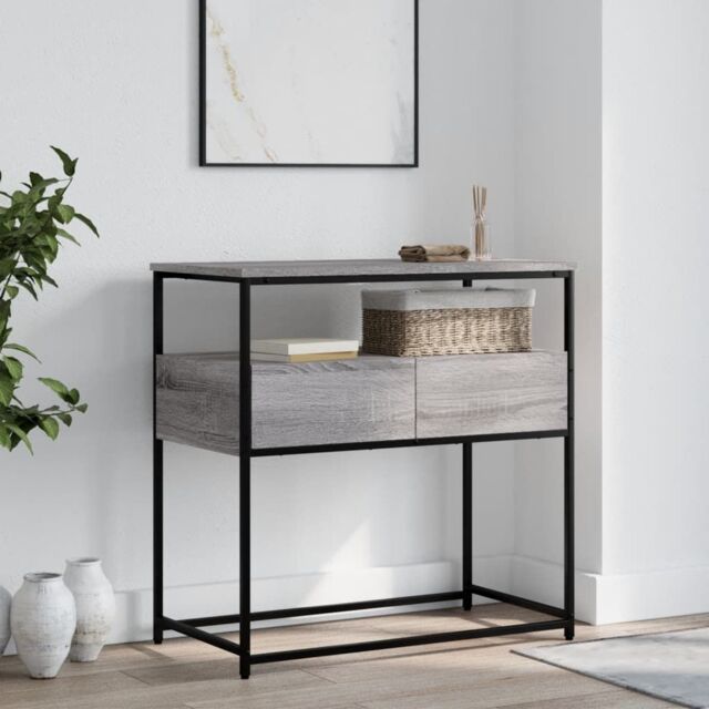 Berkfield Home Console Table Grey Sonoma 75x40x75 cm Engineered Wood - Size: 75 x 40 x 75 cm - image 1