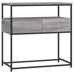 Berkfield Home Console Table Grey Sonoma 75x40x75 cm Engineered Wood - Size: 75 x 40 x 75 cm - thumbnail 2