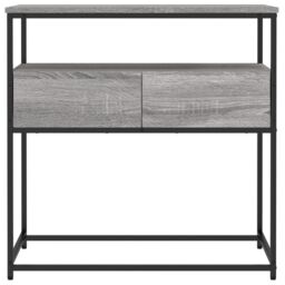 Berkfield Home Console Table Grey Sonoma 75x40x75 cm Engineered Wood - Size: 75 x 40 x 75 cm - thumbnail 6