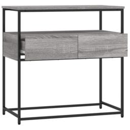 Berkfield Home Console Table Grey Sonoma 75x40x75 cm Engineered Wood - Size: 75 x 40 x 75 cm - thumbnail 5