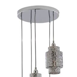 Pagazzi Evelle 5-Light Chrome Cascading Pendant in Silver - thumbnail 6