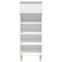 Berkfield Home Shoe Cabinet White 40x36x105 cm Engineered Wood - Size: 40 x 36 x 105 cm - thumbnail 3