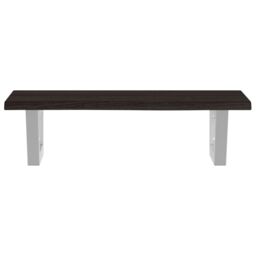 Berkfield Home Basin Shelf Wall Mounted Steel & Solid Wood Oak in Brown - thumbnail 4