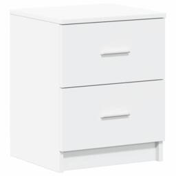 Berkfield Home Durable Bedside Cabinet with 2 Drawers White 40x36x50 cm - Size: 40 x 36 x 50 cm - thumbnail 3