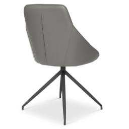 Bravich LTD Lisbon Faux Leather Dining Office Swivel Chair - Set of 2 in Grey - Size: 2 Pack - thumbnail 5