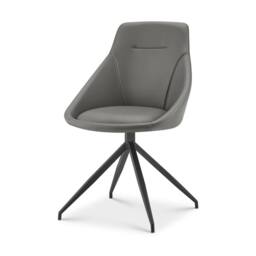 Bravich LTD Lisbon Faux Leather Dining Office Swivel Chair - Set of 2 in Grey - Size: 2 Pack - thumbnail 6