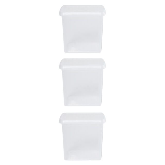 Wham Clip 3x 14L Square Plastic Storage Boxes with Clip Lock Lids in Clear - image 1