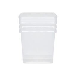 Wham Clip 3x 14L Square Plastic Storage Boxes with Clip Lock Lids in Clear - thumbnail 3