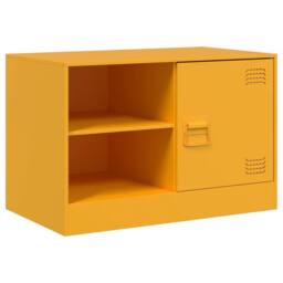Berkfield Home TV Cabinet Mustard Yellow 67x39x44 cm Steel - Size: 67 x 39 x 44 cm