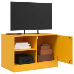 Berkfield Home TV Cabinet Mustard Yellow 67x39x44 cm Steel - Size: 67 x 39 x 44 cm - thumbnail 5